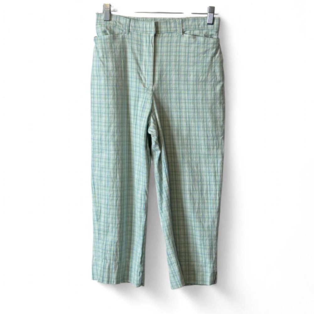 Vintage‎ 90s St. John's Bay Pastel Plaid Cropped Pants, Women's Size 4